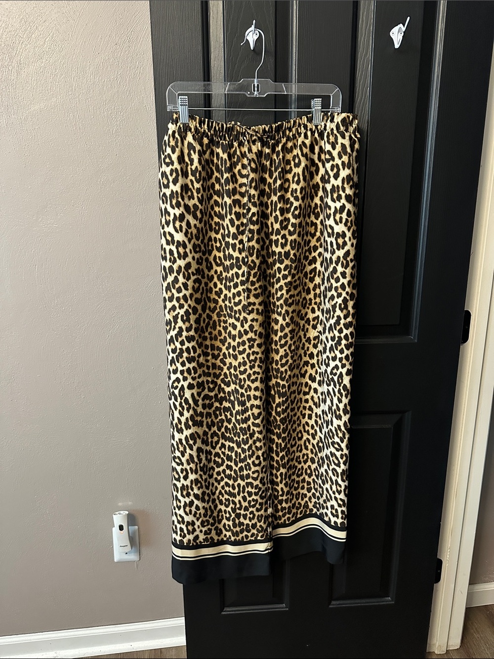 Leopard Print pants with Black Trim